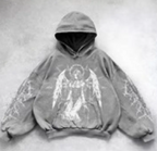 Hooded Printed Hip Hop Y2G Streetwear Sweatshirt | Streetwear