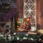 Vizsla and Santa Claus Throw Pillow