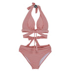 Korean Stylish Two-Piece Swimwear with Hollow Design