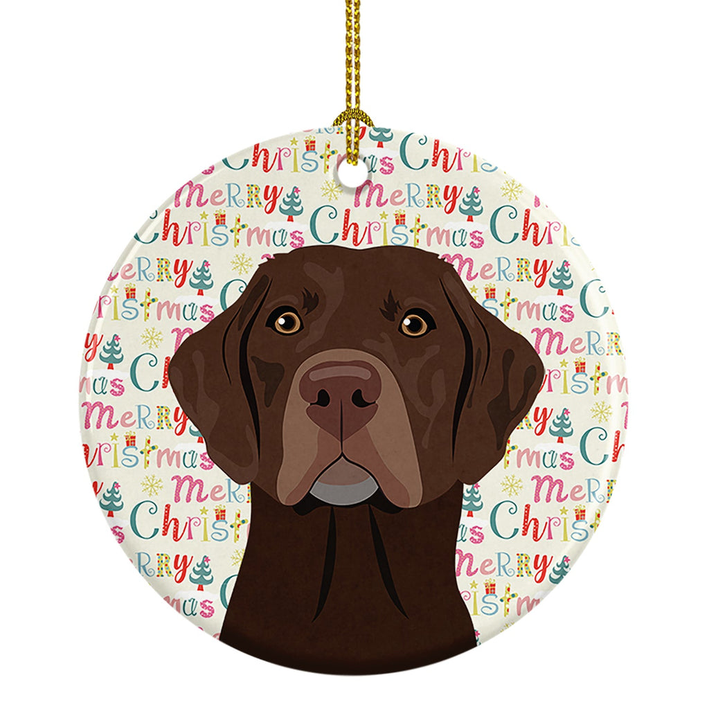 Labrador Retriever Chocolate #2 Christmas Ceramic Ornament