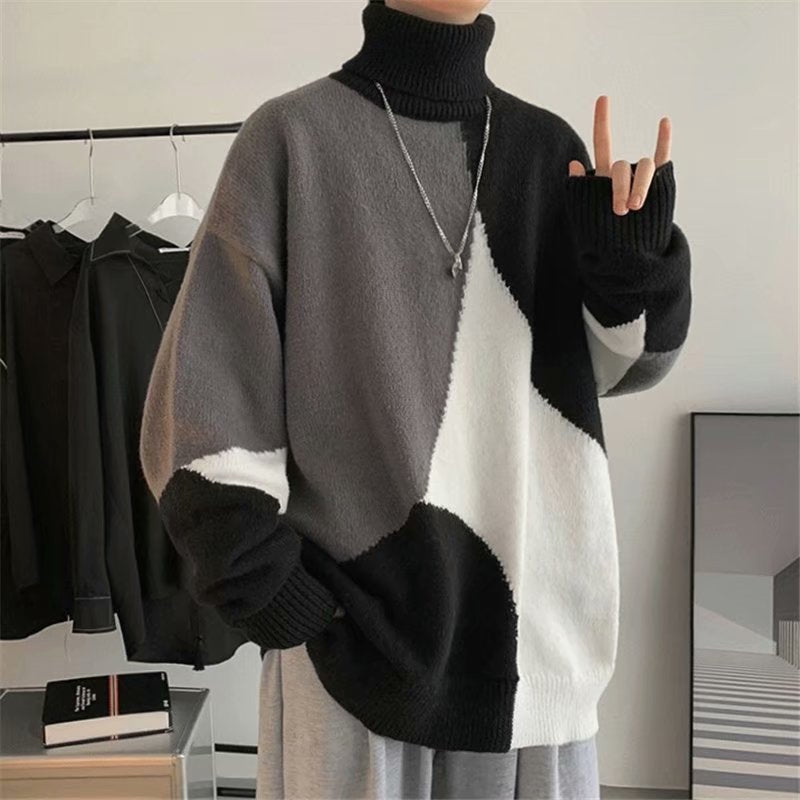Men's Thickened High-neck Pullover Sweater Outerwear | Streetwear