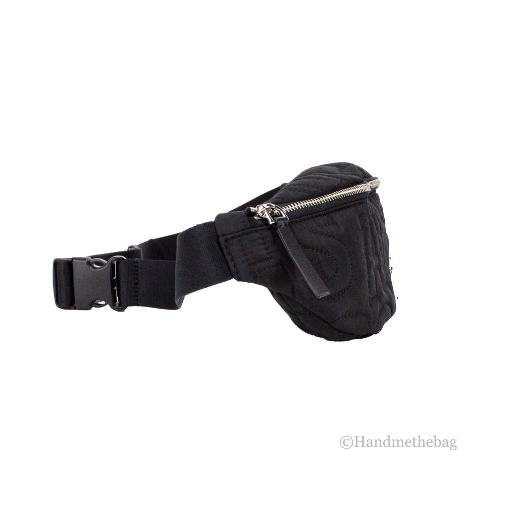 Marc Jacobs Medium Black Quilted Nylon Sling Belt Bag