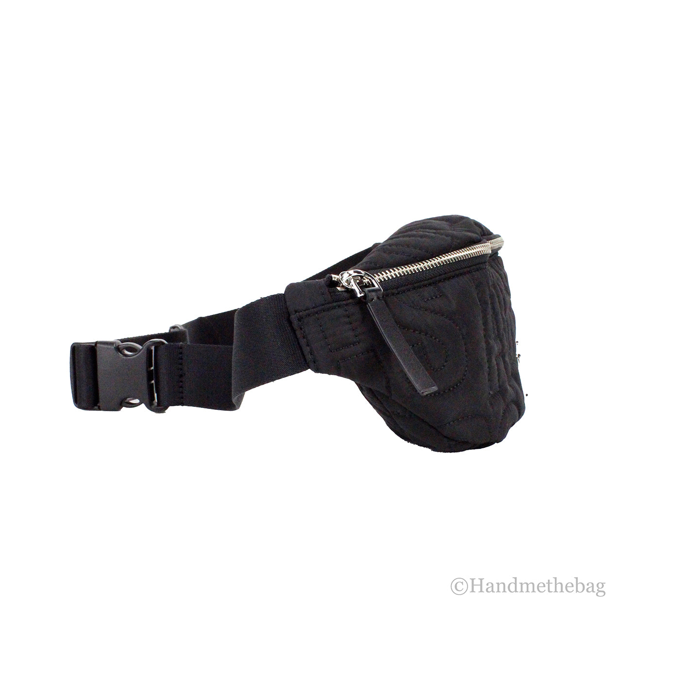 Marc Jacobs Medium Black Quilted Nylon Sling Belt Bag