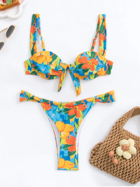 Women's Nylon Two-Piece Bikini Swimsuit