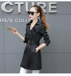 Plus Size Slim Mid-Length Women's Trench Coat
