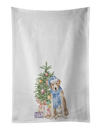 Labrador Retriever Yellow Christmas Presents and Tree Kitchen Towel Set of 2