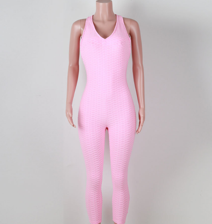 Yoga Bodysuit with Honeycomb Sports Design