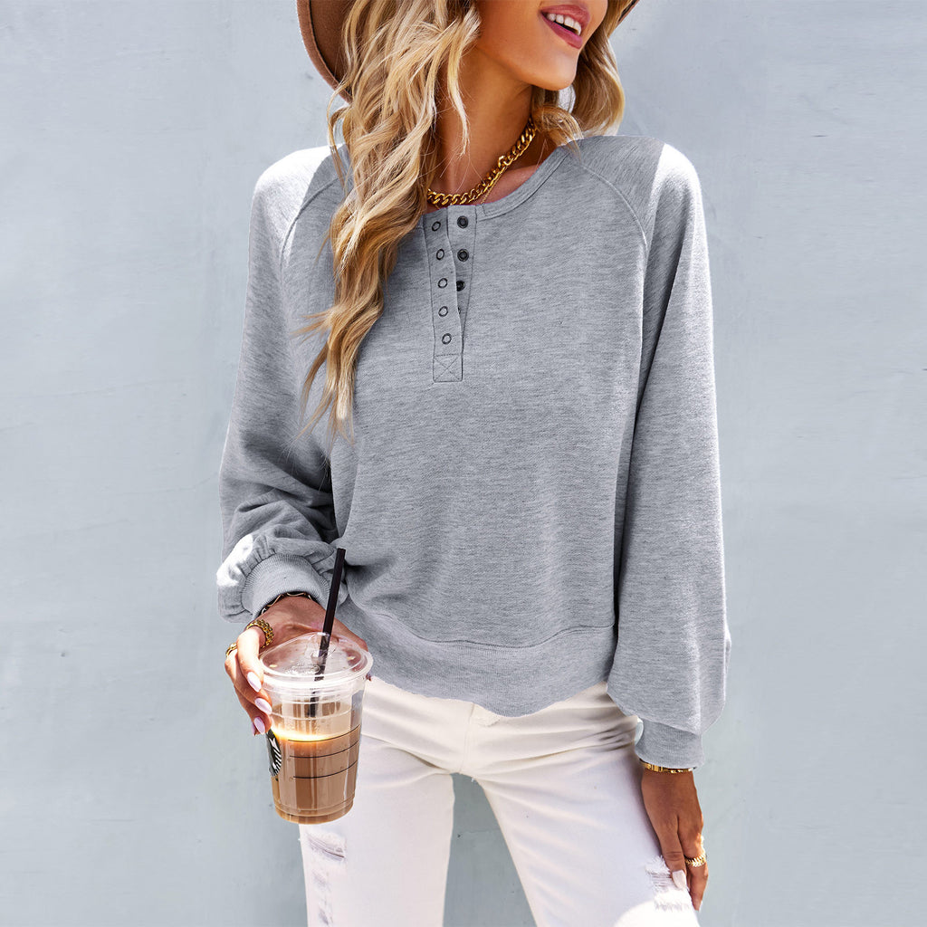 Casual Solid Color Long Sleeve Hoodie for Women | Streetwear