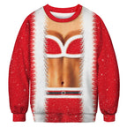 3D Christmas Sweatshirt with Fun Print for Couples | Streetwear