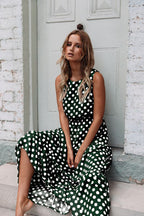 2024 Spring Summer Fashion Floral Polka Dot Dress