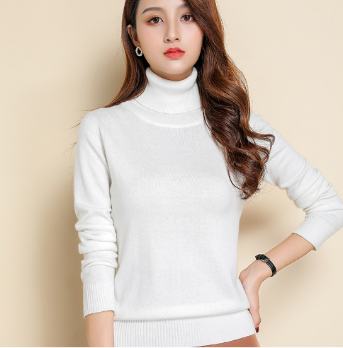 Beatriz Knit Sweater with High Collar (One Piece)