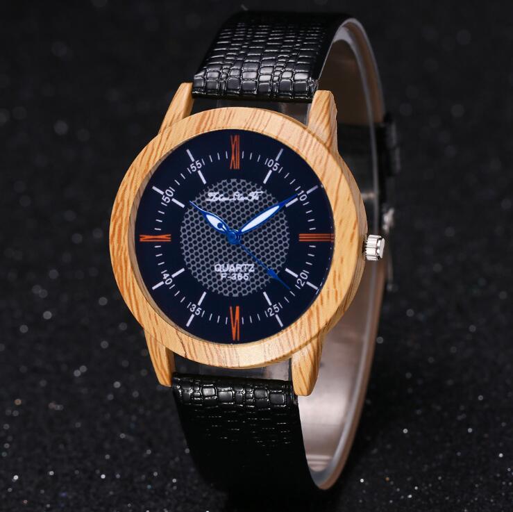 Men's Christmas Gift: Creative Leather Wood Watch