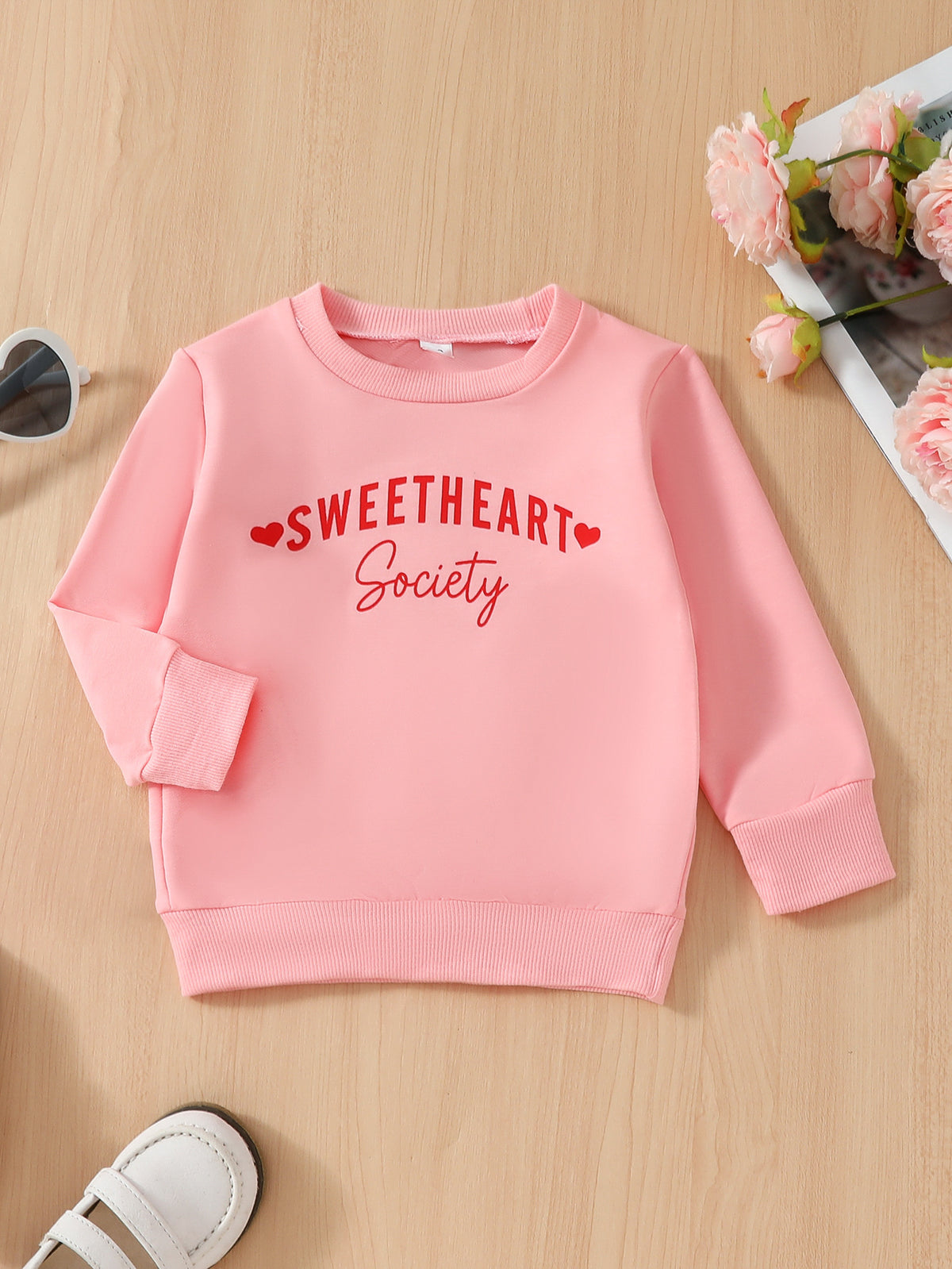 Cute Letter Print Single Sweater