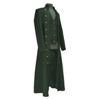 Men's Long Sleeve Stand Collar Button Coat