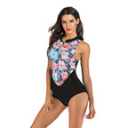 Onihua Sleeveless One-Piece Surfing Swimsuit