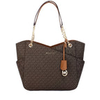 Michael Kors Jet Set Brown Signature X Cross Chain Tote