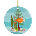 Kissing Gourami Merry Christmas Ceramic Ornament