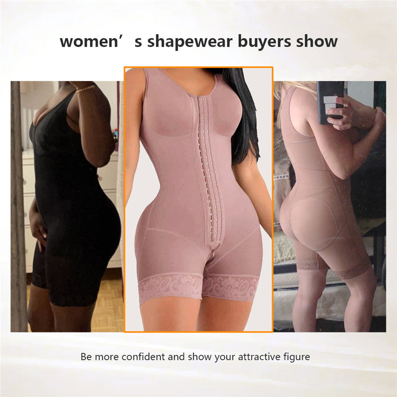 Compressible Shapewear Corset Short with Brooch for Women
