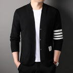 Men's Slim-fit Long Sleeve V-neck Cardigan Coat