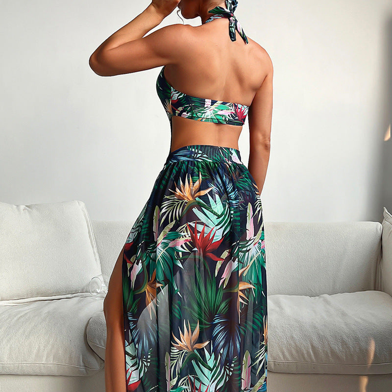 2023 New European Sexy Three-Piece Bikini Set