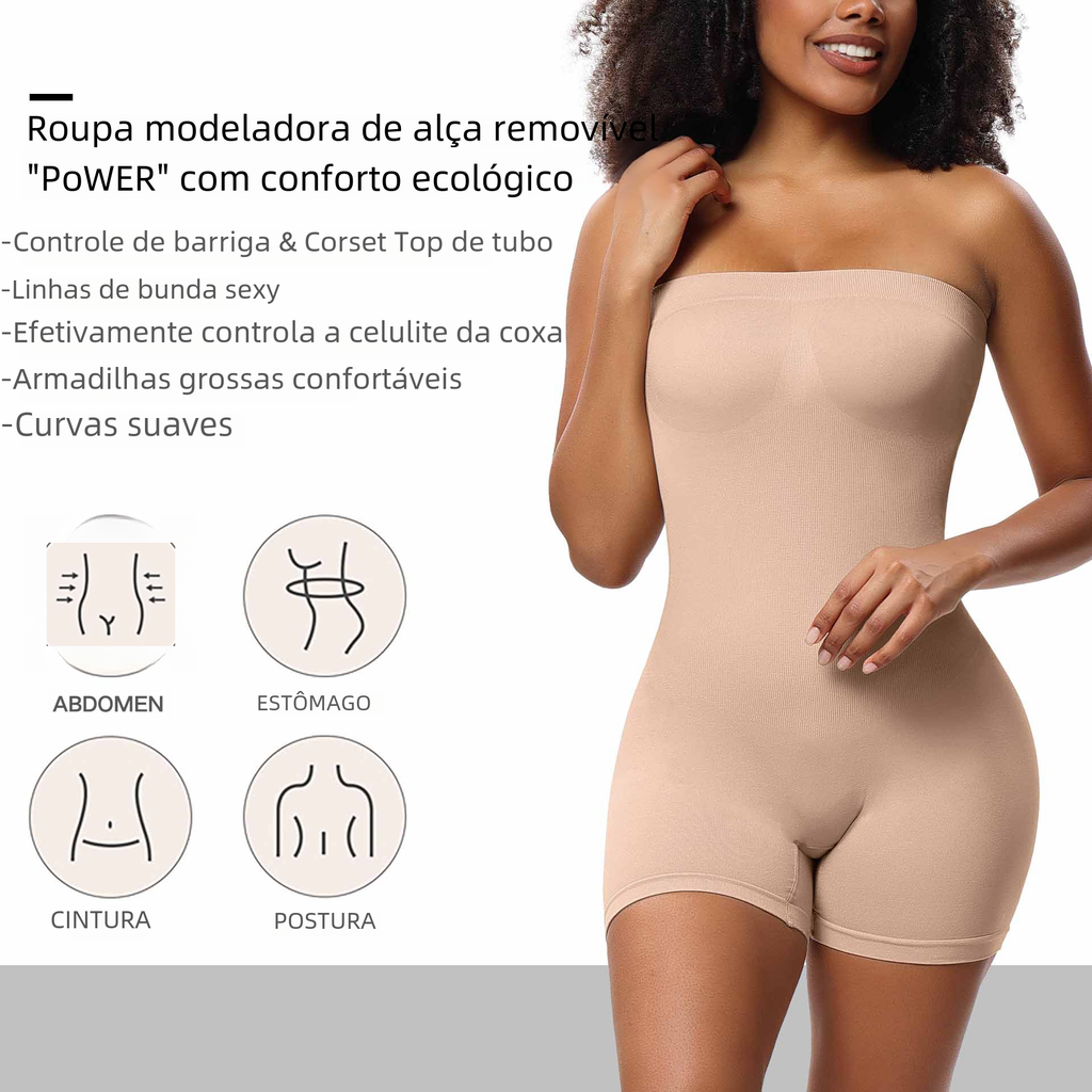Custom Women's Shapewear Bodysuit with Detachable Straps