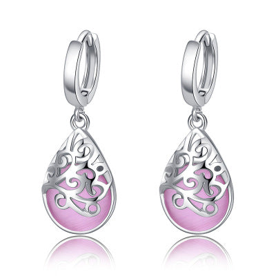 Moonlight Cat Eye Earrings in Gift Box