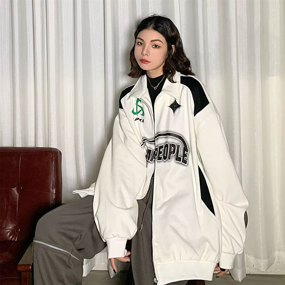 American Casual Zipper Sweater Sports Jacket