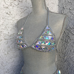 Rhinestone Gem Chain Bra Top