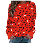 Halloween Women's Printed Long Sleeve Sweater