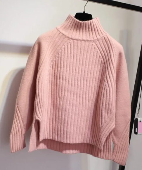 Turtleneck Pullover Long-Sleeved Sweater | Streetwear