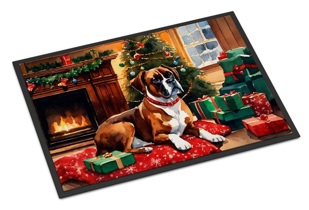 Boxer Cozy Christmas Doormat