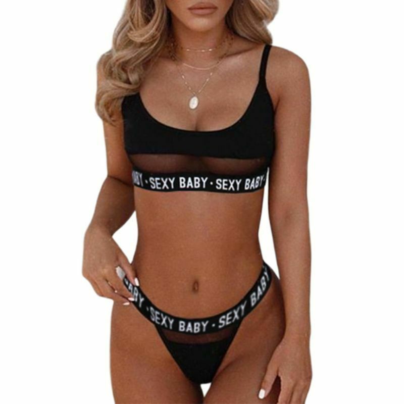 New Women's Lace Letter Lingerie Set (Wholesale)