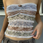 Strapless Non-Slip Lace Bodysuit Top for Women
