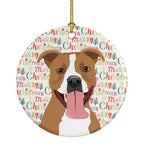 Pit Bull Fawn #2 Christmas Ceramic Ornament