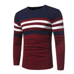 Men's Thick Warm Knitted Striped Sweater