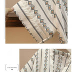 Korean Retro Summer Suit with Shawl Cardigan (Two-Piece)