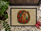 Chow Chow Christmas Flowers Doormat