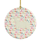 Sealyham Terrier Merry Christmas Ceramic Ornament