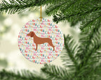 Bavarian Mountian Hound Merry Christmas Ceramic Ornament