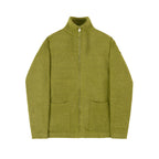 Men's Retro Zipper Cardigan Sweater with Stand Collar