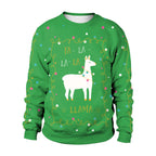 Cute Alpaca Printed Crew Neck Sweatshirt for Women | Streetwear
