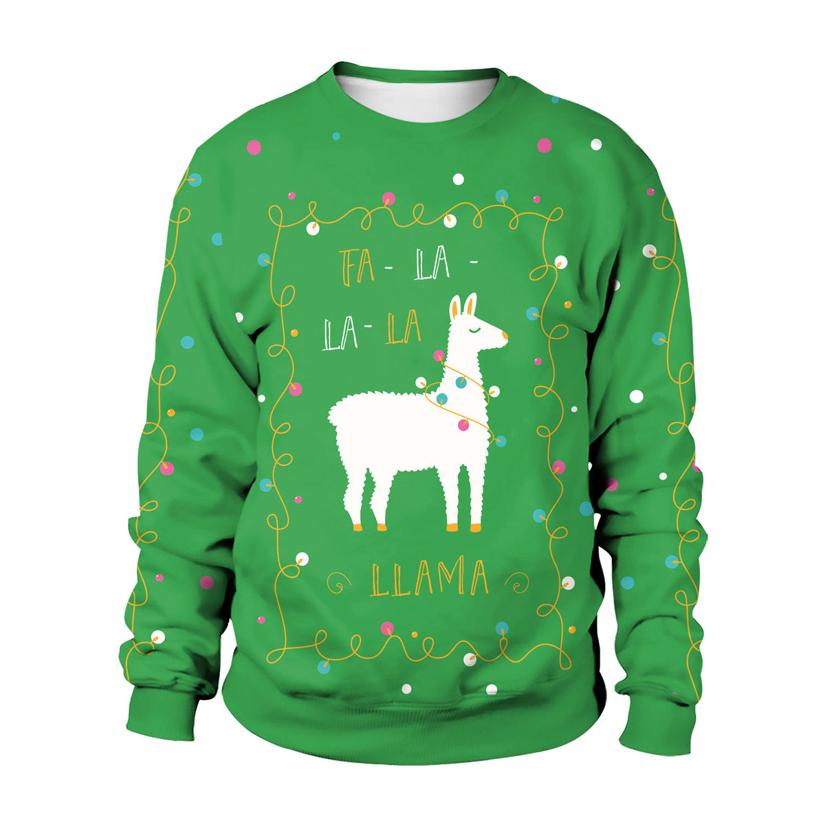 Cute Alpaca Printed Crew Neck Sweatshirt for Women | Streetwear