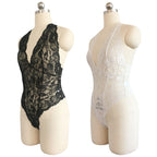 Lace Bodysuit with Neck Strap - Sexy Lingerie Set