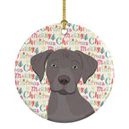 Labrador Retriever Gray Puppy Christmas Ceramic Ornament