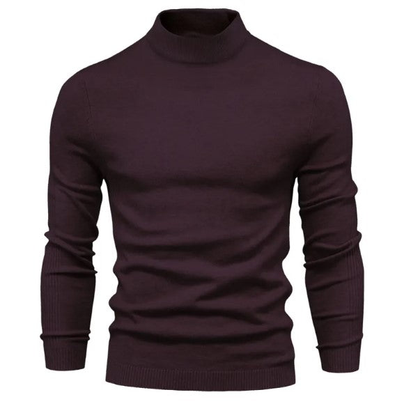 Mid Neck And Slim Trim Sweater
