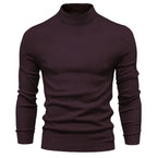 Mid Neck And Slim Trim Sweater