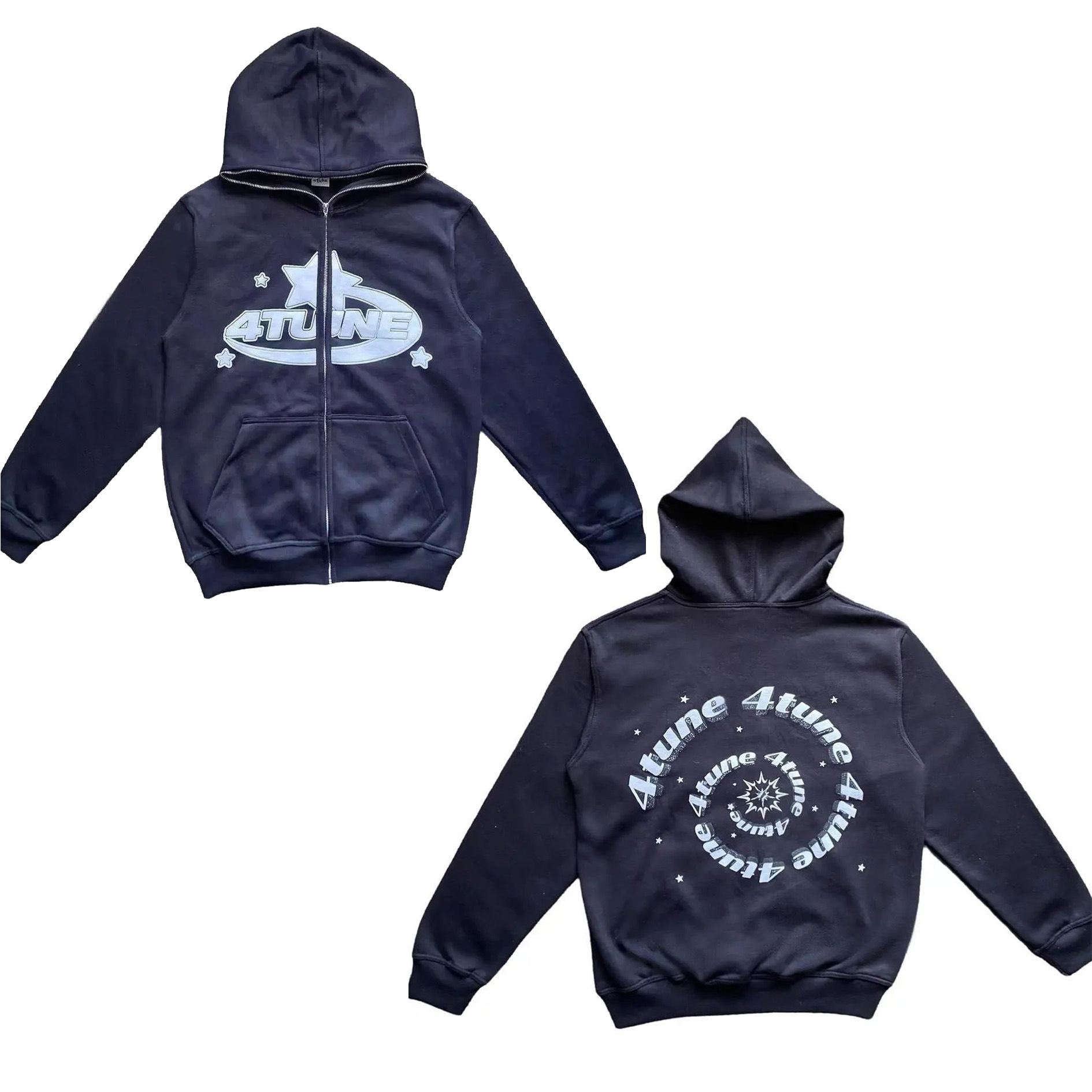 Full Face Zipper Hoodie | Streetwear