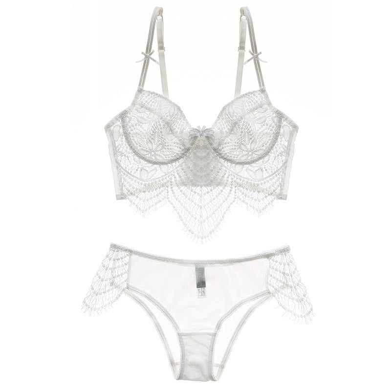 Lace Trim Sexy Sheer Women's Lingerie Set
