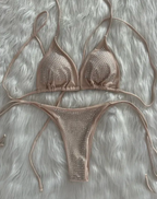 Sparkle Lace-Up Bikini Set