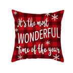 Cartoon Christmas Throw Pillow Cover for Sofa (1pc)
